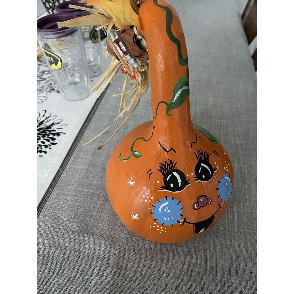 pumpkin gourd 10 Inches Hand Painted